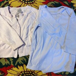 bundle of primary co. bodysuit & cardigan | 3-6m | EUC